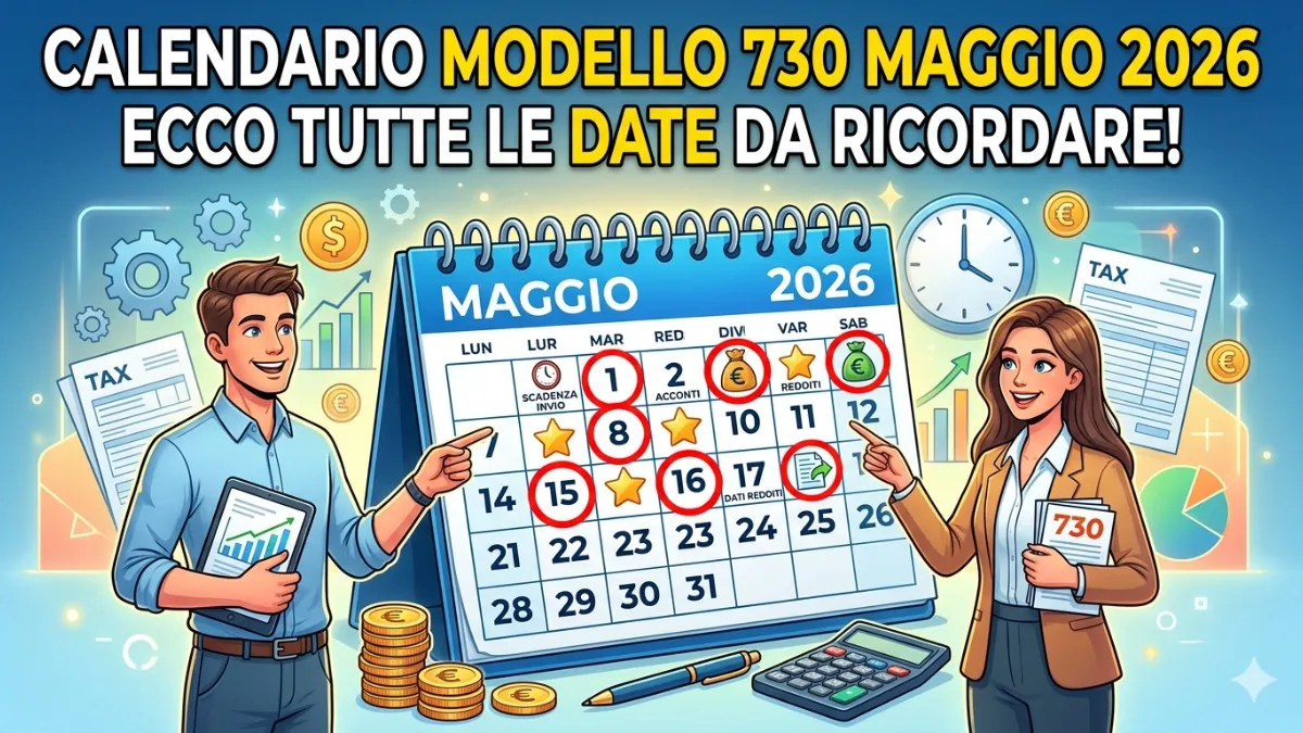 Calendario Modello 730 maggio 2026: Ecco tutte le date da ricordare!